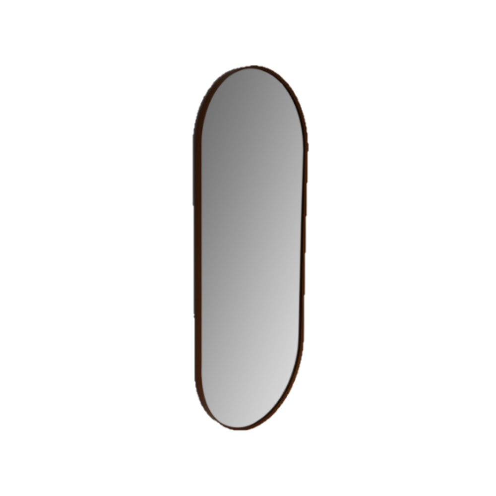 Lavigo Rocco spiegel ovaal met lijst 90x38cm - mat zwart