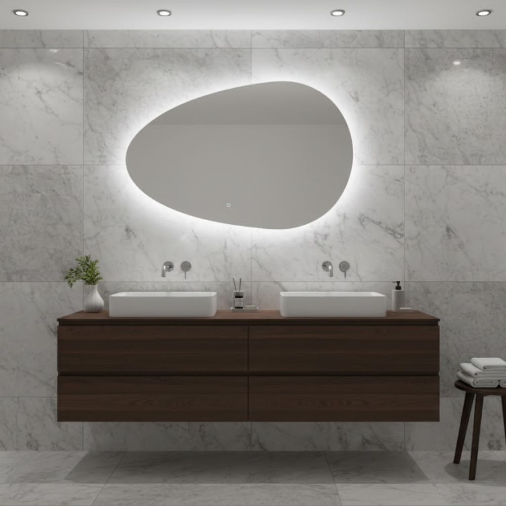 Lavigo Led Line Four spiegel ovaal 120x70cm - LED met verwarming
