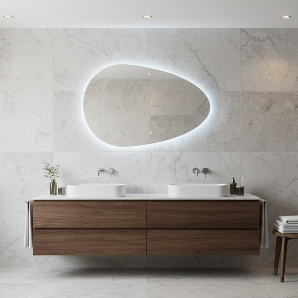 Lavigo Led Line Four spiegel ovaal 120x70cm - LED met verwarming