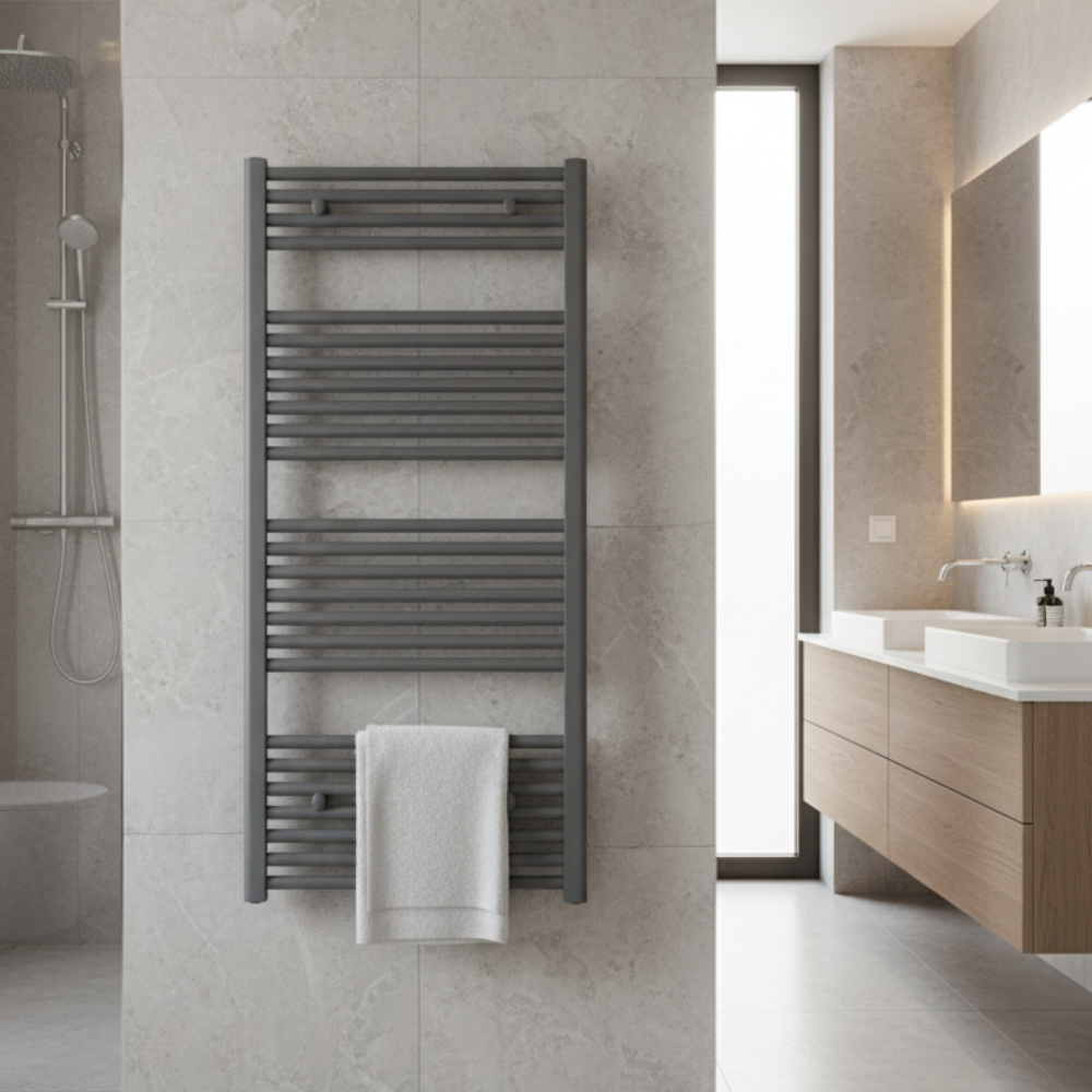 Lavigo Apollo Round radiator - Mat Grijs 1400x400mm