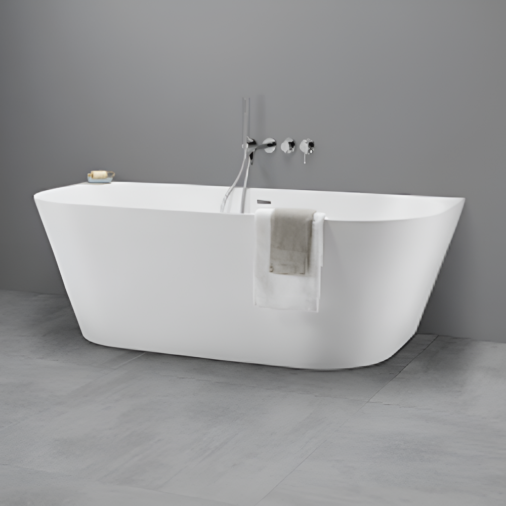 Lavigo Fusine bad back-to-wall Mat Wit - 170x73cm