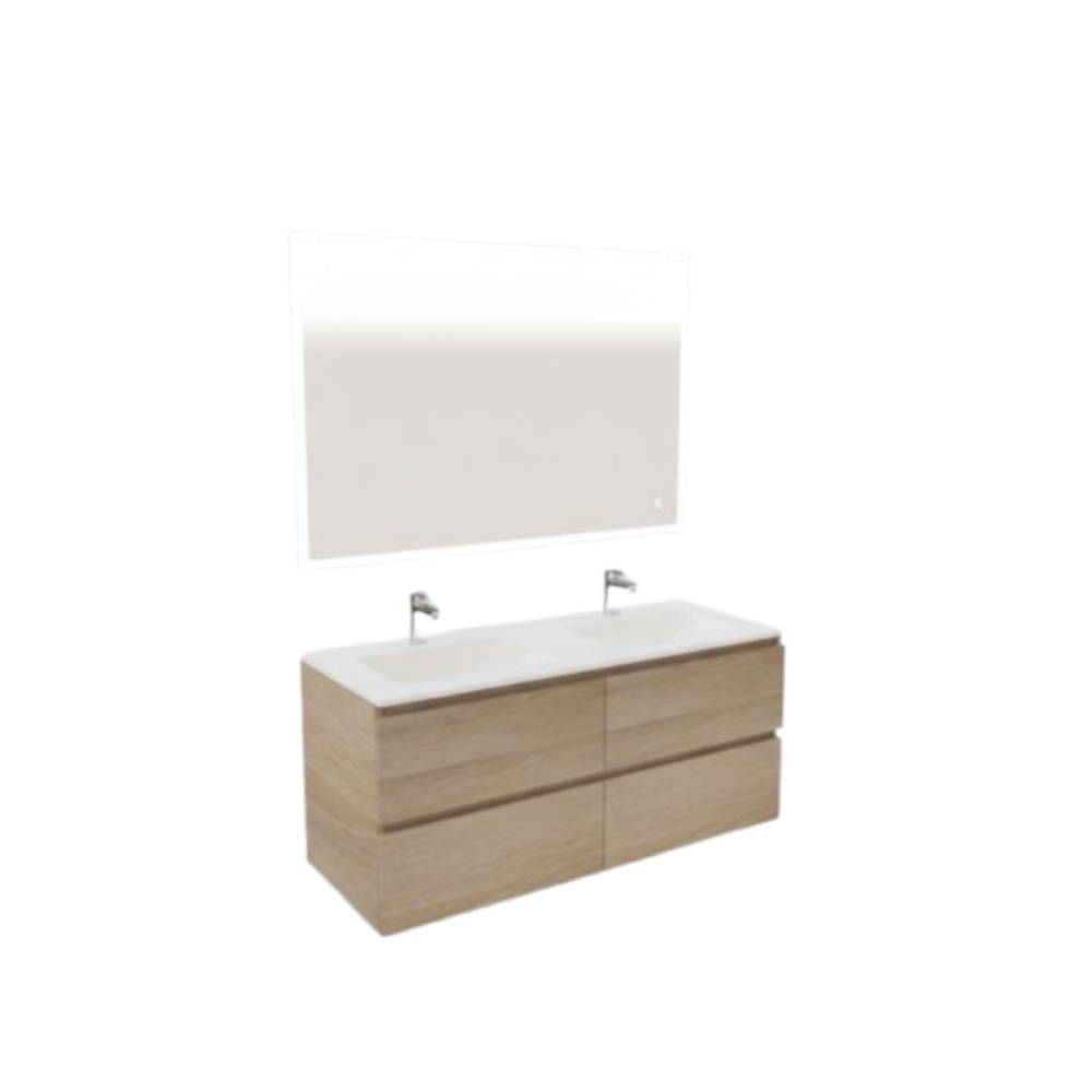 Lavigo Gino 2.0 meubelset met Liv spiegel - Licht Eiken