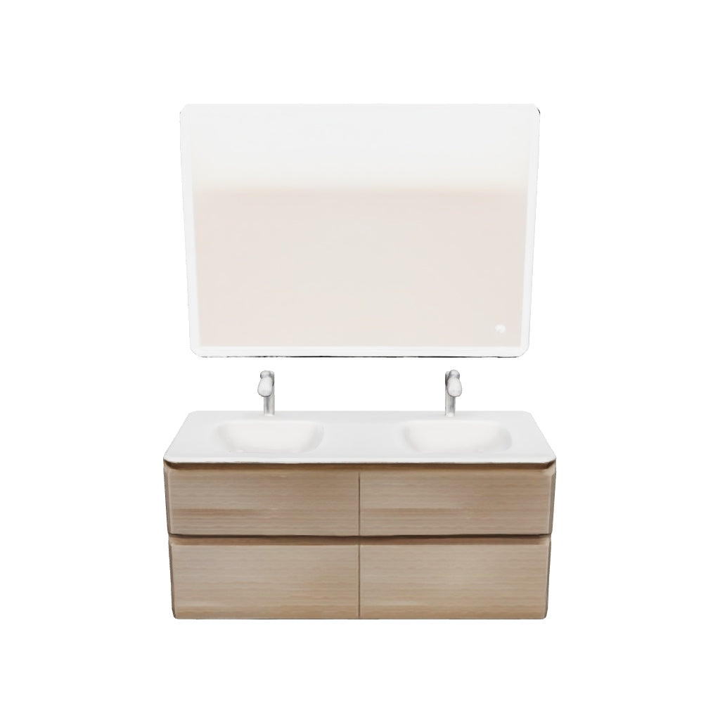 Lavigo Gino 2.0 meubelset met Liv spiegel - Licht Eiken